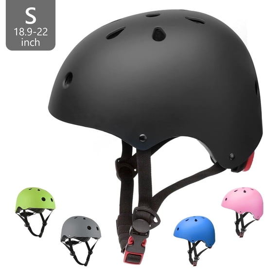 Casque de Vélo pour Enfants Tripumer, Casques de Planche à Roulettes pour Tout-Petits, Casque Ajustable pour Garçons et Filles de 3 à 8 Ans, Noir