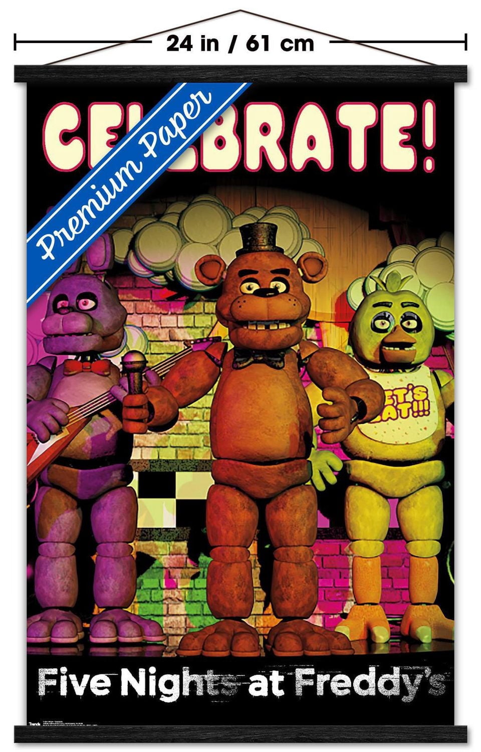 Five Nights at Freddy's - Celebrate Wall Poster with Magnetic Frame