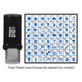 thumbnail image 2 of Printtoo Personalized&nbsp;Food Theme Icons&nbsp;Rubber Stamp Self Inking Stamper 12 mm-Violet, 2 of 7