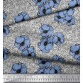 thumbnail image 2 of Soimoi Silk Fabric Anemone Floral Print Fabric by Yard 42 Inch Wide, 2 of 4