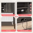 thumbnail image 4 of Bestier Narrow Console Table with Storage&Shelves, Wood Entryway Hallway for Living Room, White, 4 of 5