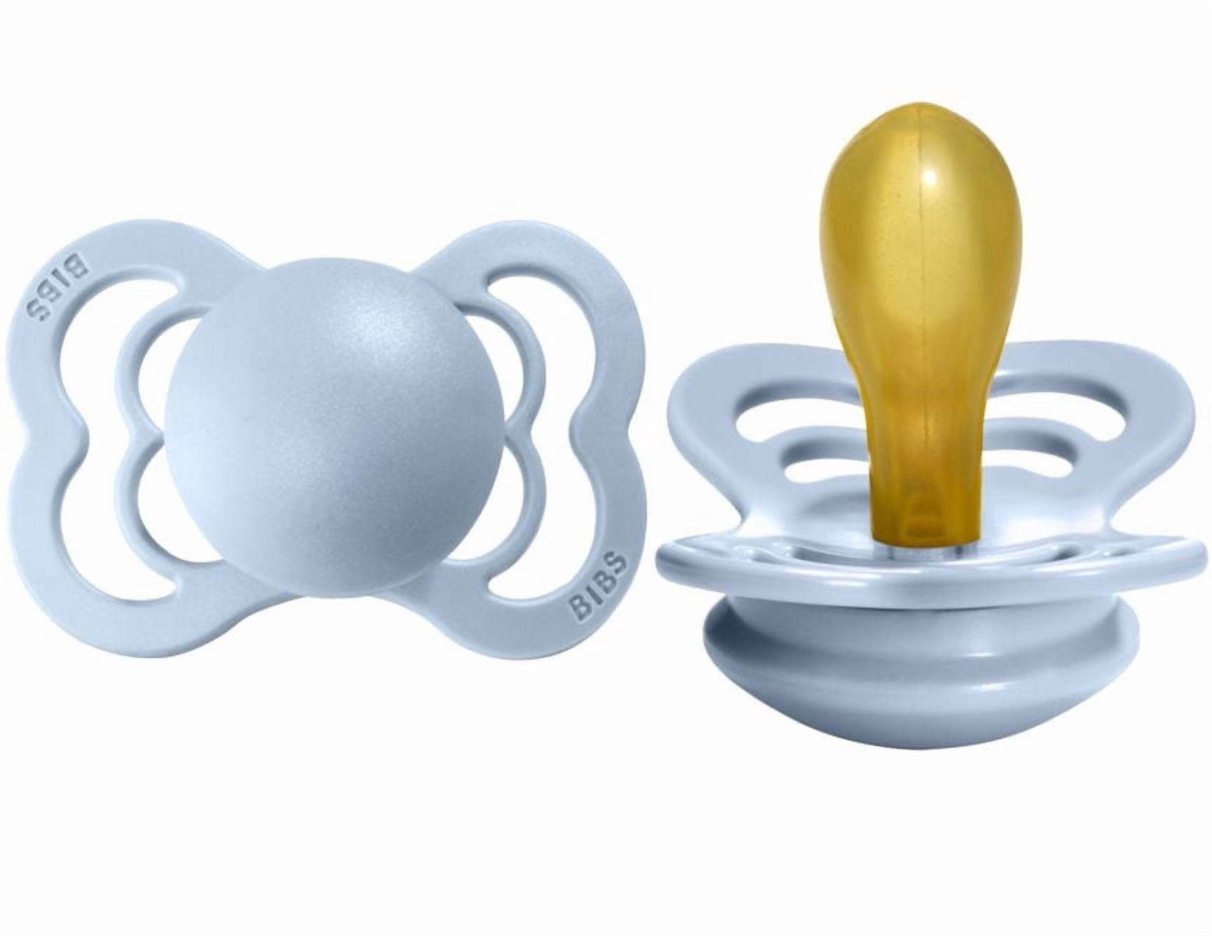 BIBS Supreme Baby Pacifiers | BPA-Free Natural Rubber Pacifier | Made in Denmark | Set of 2 Soothers (Age 6-18 Months)