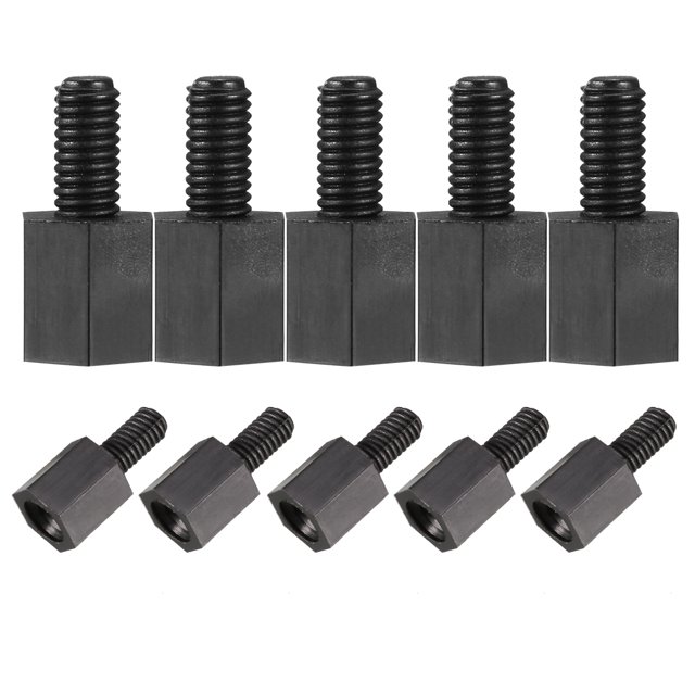 Unique Bargains Carte Mère Nylon Hexagonal Fileté Entretoise Pilier M3 Fil 6 + 6mm 100Pcs