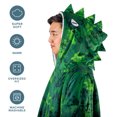 thumbnail image 3 of Bare Home Plush Sherpa Wearable Blanket - Fluffy & Soft - Lightweight - Adult, Dinosaur, 3 of 7