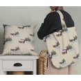 thumbnail image 5 of Soimoi White Modal Satin Fabric Pine Tree & Cottage Nature Fabric Prints By Yard 42 Inch Wide, 5 of 5