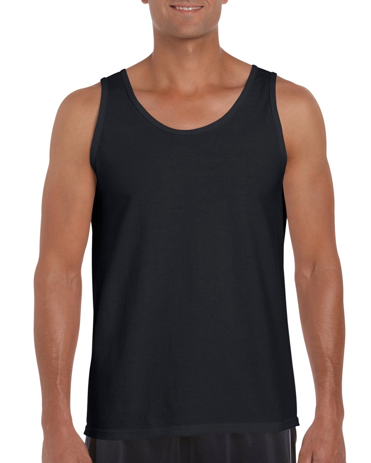 Gildan Mens Ultra Cotton&nbsp;Tank Top, 2XL, Black