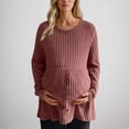 thumbnail image 2 of yoeyez Tunique en Tricot pour Femmes, Chandails à Manches Torsadées Patchwork, Col Ras du Cou Raglan, Chemises à Manches Longues, Hauts de Mode d'Automne 2024, Bourgogne P, 2 of 7