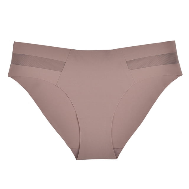 Penkiiy String pour Femme, Mode, Aguichant, Sans Traces, Transparent, Taille Basse, Culotte String, TG, Gris