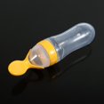 thumbnail image 2 of Qiilu 1Pc 90mL Silicone Baby Toddler Feeding Bottle with Spoon Fresh Food Cereal Squeeze Feeder Hot , Baby Food Feeder Bottle, Baby Cereal Feeding Bottle, 2 of 3