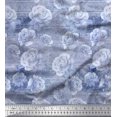 thumbnail image 1 of Soimoi Poly Georgette Fabric Text,Leaves & Rose Flower Fabric Prints By Yard 42 Inch Wide, 1 of 1