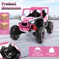 thumbnail image 3 of Costway 24V Kids Ride on UTV with 4 x 100W Powerful Engine Remote Control High/Low Speed Pink, 3 of 10