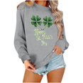 thumbnail image 1 of VKOYWKM Chandails de la Saint-Patrick à Manches Longues, Col Rond, Chandails à Enfiler, Hauts, Graphique « Lucky Four Leaf », Chandails de la Saint-Patty Cadeaux pour Dat, 1 of 5