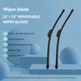 thumbnail image 1 of 1Pair Windshield Wiper Blades J-hook Bracketless F for Ram eless 22" and 18" Inch, 1 of 4