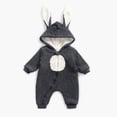 thumbnail image 2 of MeetoTime Baby Clothes Fall Winter Warm Hoodie Jumpsuits Long Sleeved Fleece Thickened Infant Toddler Rompers Home Crawling Clothes, 2 of 7