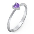thumbnail image 3 of Bague Pierre de Naissance en Forme de Cœur - Améthyste (Février), 3 of 6