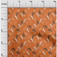 thumbnail image 2 of oneOone Silk Tabby Orange Fabric Tropical Sewing Material Print Fabric By The Yard 42 Inch Wide, 2 of 5