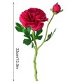 thumbnail image 3 of Baohd 2-head Artificial Camellia Bouquet Simulation Flower Table Centerpiece artificial Floral Decor, Purple Red, Dark Rose Red, 3 of 7
