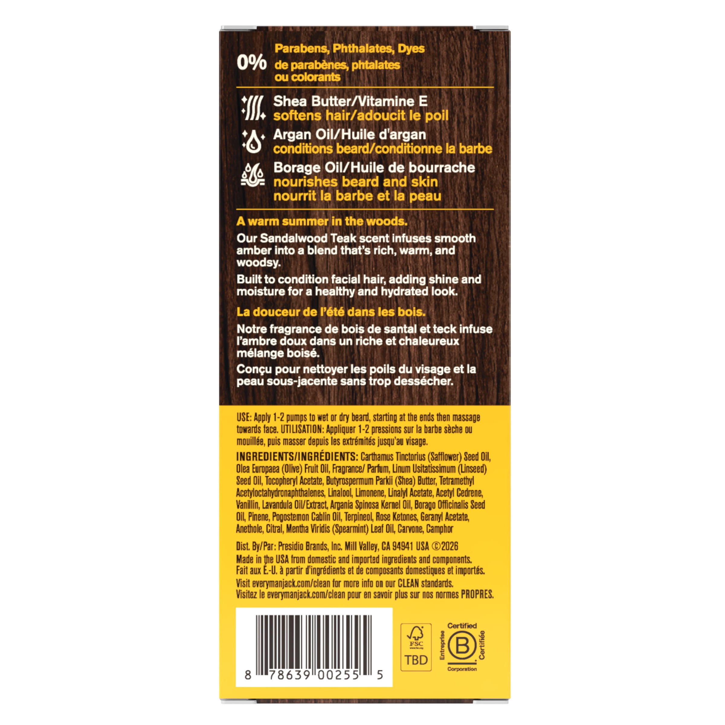 Every Man Jack Beard Oil Sandalwood 30ml