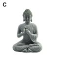thumbnail image 1 of Ornement de Jardin Bouddha Assis Pierre en Résine Effet Zen Statue Extérieur Intérieur, 1 of 10