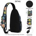 thumbnail image 4 of Romantic Floral Sling Bag with Sunflower and Daisy Pattern, Lightweight Durable Crossbody Backpack, Adjustable Strap, Multiple Compartments for Travel, Gym, Outdoor Use, 4 of 5