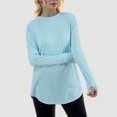 thumbnail image 3 of 2025 Femmes Décontracté Uni Col Montant Simulé Dames Couleur Ample Col Rond Manches Longues Chaleur Manches Longues Raglan T-Shirt à Col Roulé Perlé, 3 of 4