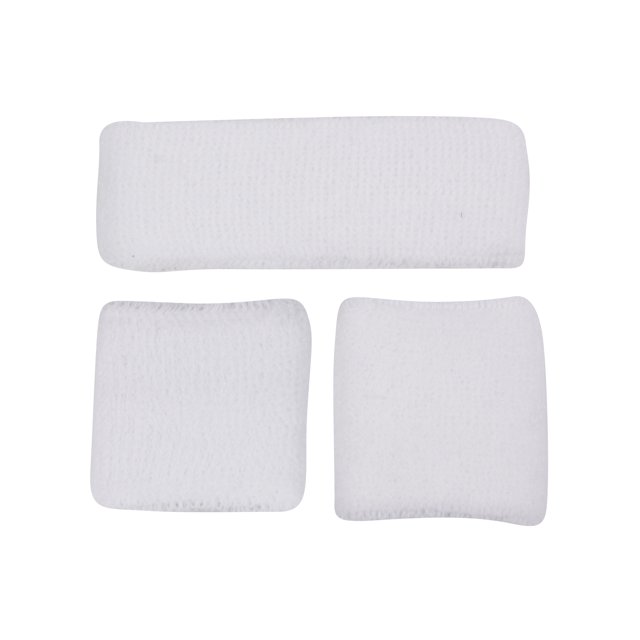 Gravity Trading Headband + Wristband Sweatband Kit - White