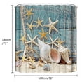 thumbnail image 4 of 71''x71" Sea Shell Shower Bathroom Curtain Waterproof Beach Curtain Decor Set with Hooks Rings, 4 of 7