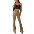 thumbnail image 1 of Wangsaura Women's Bootcut Yoga Pants Tummy Control Bootleg Velvet Sweatpants, 1 of 6