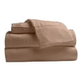 thumbnail image 2 of Comfy Bamboo World Series 4pc Microfiber Bedsheets Sheet Set, Twin Size Bed, Brown, 2 of 5