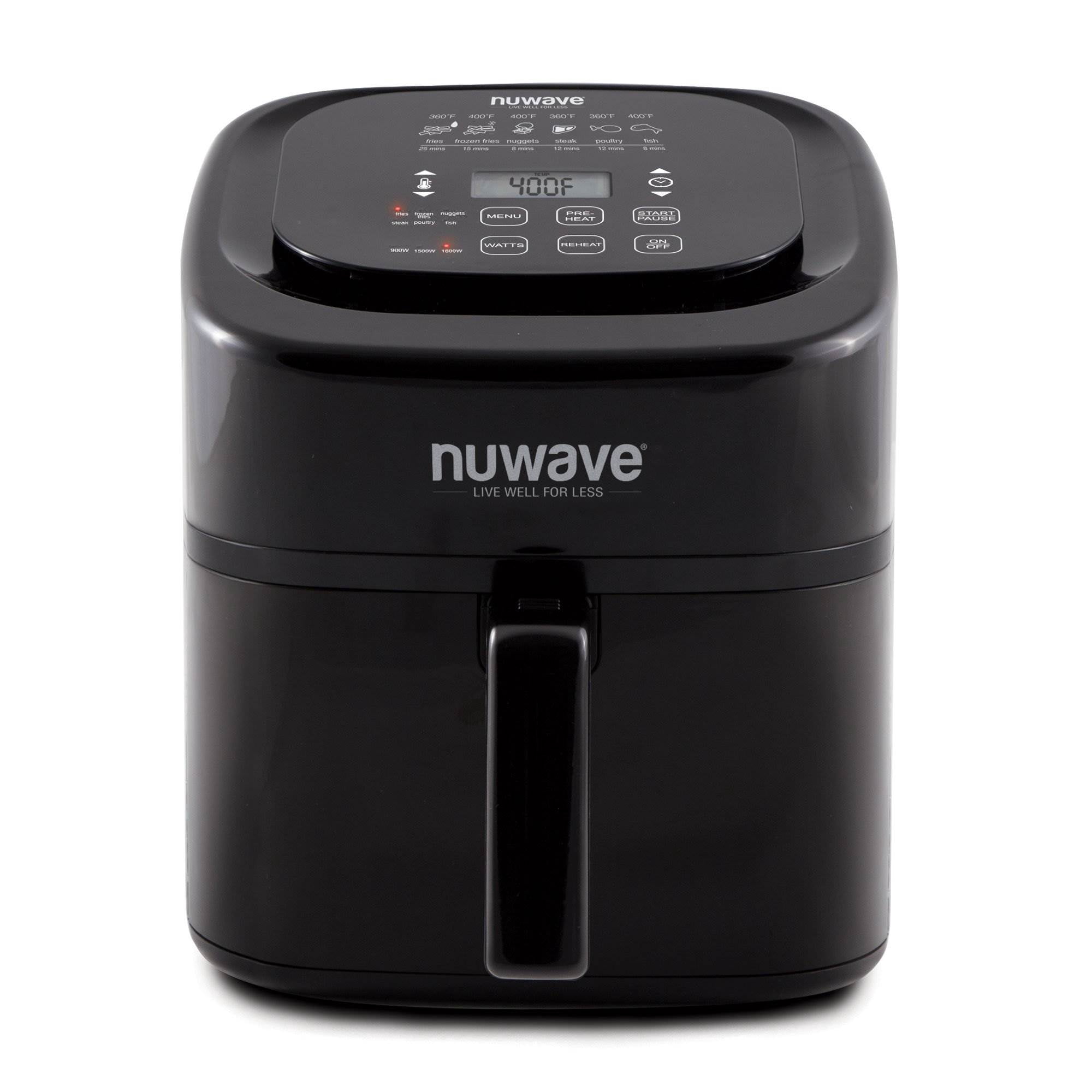 NuWave Brio 6 Quart Non Stick Digital Adjustable Temp Electric Deep Air Fryer