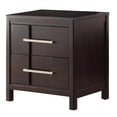thumbnail image 1 of Bowery Hill 2 Drawers Transitional Solid Wood Nightstand in Espresso, 1 of 4