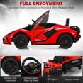 thumbnail image 2 of OLAKIDS 12V Licensed Lamborghini Sian Kids Ride On Car with Parent Remote Control, Spring Suspension, MP3 Player, Electric Toy Roadster Carbon Fiber Textured for Toddler, 2 of 9