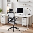 thumbnail image 1 of BeesClover Office Desk Chair with High Back Mesh, Adjustable Headrest and Lumbar Support, Flip-Up Armrests – Rolling Computer Chair for Home Office, Study, 1 of 8