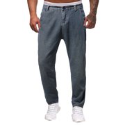 B91xZ Mens Comfort Fit Jeans Skinny Stretch Denim Pants for Men Straight Fit,Blue XXL