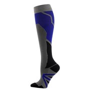 Levmjia Womens Compression Socks Cotton Mid-Calf Socks Ultra-Soft Breathable Non-Slip Moisture-Wicking Casual Homewear 6-Pack Assorted Colors