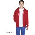 thumbnail image 2 of American Apparel Sweat à Capuche Zippé en Polaire Flex Unisexe, L, Rouge, 2 of 6