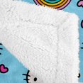 thumbnail image 3 of Hello Kitty 'Rainbows and Hearts' Silk Touch Sherpa Throw Blanket in Gift Box, 100% Polyester, 3 of 5