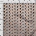 thumbnail image 2 of oneOone Georgette Viscose Orange Fabric Skull Craft Projects Decor Fabric Printed By The Yard 42 Inch Wide, 2 of 4