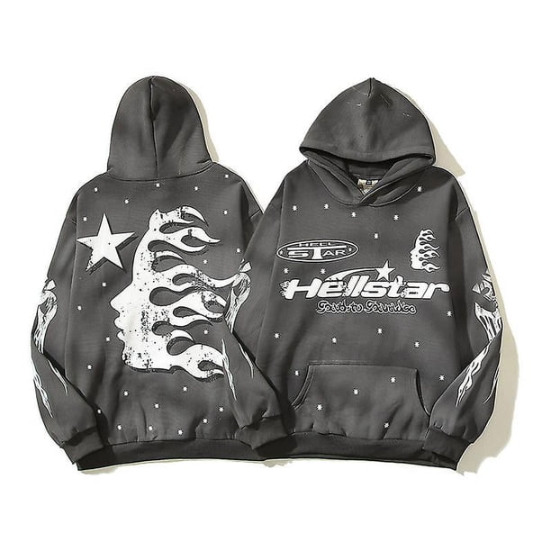 Jacket Hellstar Brainwashed Hoodie Retro Mud Dye Hooded Flocking
