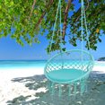 thumbnail image 3 of Gymax Hammock Swing Chair with Cushion Hanging Hardware Kit Indoor Outdoor Turquoise, 3 of 10
