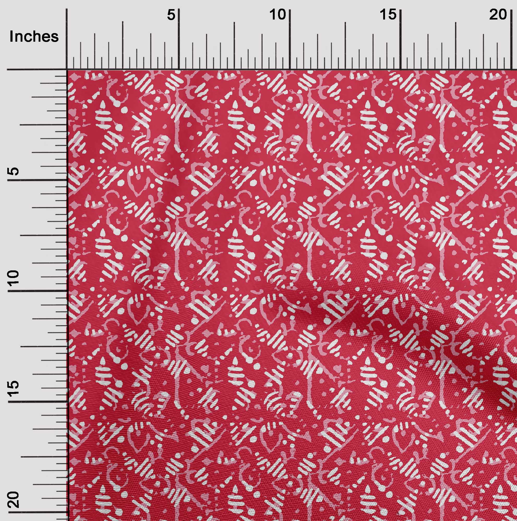 oneOone Tissu en Coton Flex Imprimé Bloc Abstrait 40 Pouces de Large