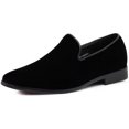 thumbnail image 1 of Enzo Romeo Chaussures Habillées en Velours pour Homme, Mode Formelle, Smoking, Mocassins à Enfiler, SKO03 (13, Noir, Numeric_13), 1 of 4