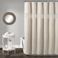 thumbnail image 1 of Dana Lace Shower Curtain Neutral 72X72, 1 of 2