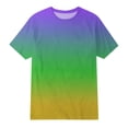 thumbnail image 1 of Rhuody Hauts pour Garçon T-Shirt Mardi Gras T-Shirt à Manches Courtes Tee Imprimé Graphique Blouse à Col Rond Doux Hauts d'Été pour Garçon 8-9 Ans Multicolore, 1 of 3