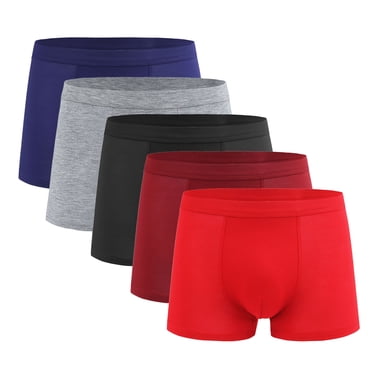 Lovzfmll Men's Underwear 5-Pack Boxer Briefs, Plus Size Stretchy Underwear Shorts, Comfortable Breathable for All Day Wear