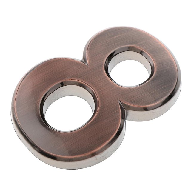 GUOOL Copper Plastic Self-Adhesive Door Number Sign Sticky Numeric Digit Number 8
