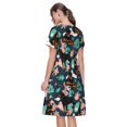 thumbnail image 2 of Bixox Women's Short Sleeve Summer Dress Loose Swing Knee Length Dresses with Pockets-Rottweiler, 2 of 7