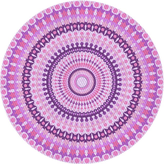Ahgly Company Machine Washable Indoor Round Transitional Blossom Pink Area Rugs, 8' Round