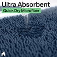 thumbnail image 4 of GORILLA GRIP Chenille Bath Rug 24x17, Rubber Back Quick Dry Washable Microfiber Bathroom Mats, Navy, 4 of 8