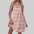 thumbnail image 1 of Ovzne Robes d'Été pour Femmes 2025 Robe Femme Mode Femme Sans Manches à Col en V Rayée avec Poches à Bretelles Robe Femme Liquidation, 1 of 7